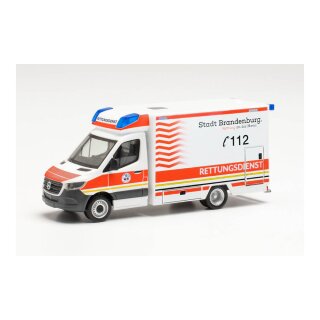 *Herpa 096591 MB Sprinter `18 Fahrtec, RTW Rettungsdienst Brandenburg  Maßstab 1:87