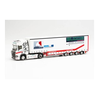 Herpa 314374 Scania CS HD Volumen-Sattelzug, Budde Logistik Radevormwald  Maßstab 1:87