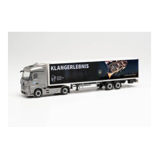 Herpa 314398 MB Actros SS Koffer-Sattelzug, Polizeiorchester Bayern  Maßstab 1:87