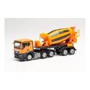 Herpa 314640 MAN TGS TN 6x4 Betonmischer-Sattelzug,...