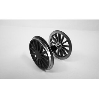 Piko 36082 Spur G Radsatz BR 194, verchromt, schwarz mit Kugellager und Zahnrad