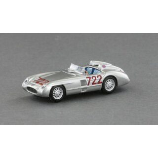 Lemke LE GRAND LE 87302 Mercedes Benz 300 SLR Roadster, Nr.722, W196 S, silber  Maßstab 1:87