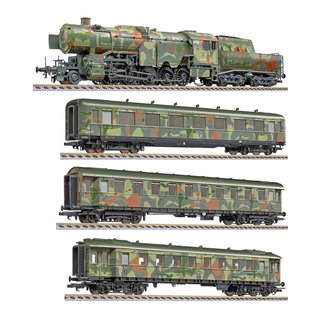 Liliput L130002 4-tlg. Set Truppen-Transport, BR 42, DRB, Ep. II   Spur H0