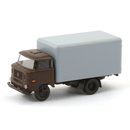 Hdl 121052-01  IFA W50 mit Normalkoffer, braun  Spur TT