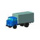 Hädl 121052-03  IFA W50 mit Normalkoffer, hellblau Spur TT