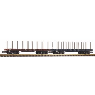 Piko 38778 US Flachwagen 2er Set, D&RGW mit Rungen  Spur G