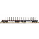 Piko 38778 US Flachwagen 2er Set, D&RGW mit Rungen...