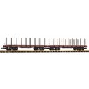 Piko 38779 US Flachwagen 2er Set PRR mit Rungen  Spur G