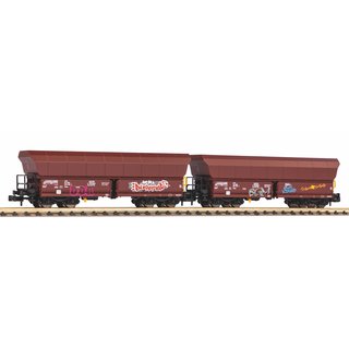 Piko 40716 Spur  N-2er Set Schüttgutwagen Falns mit Graffiti OnRail, Ep. VI