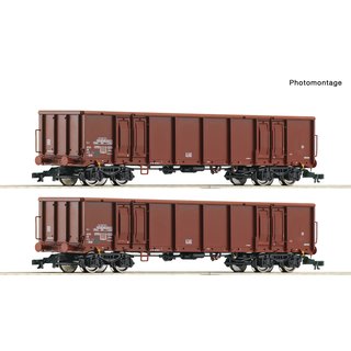 Roco 37650 2er Set offene Güterwagen Eas, DR, Ep. IV  Spur TT