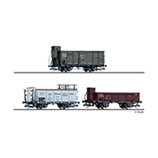 Tillig 01053 3er Set Güterwagen, CES, DRG, BBÖ, Ep.II  Spur TT