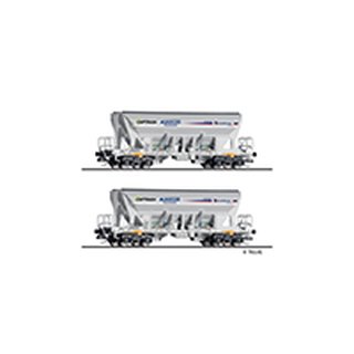 Tillig 01054 2er Set Selbstentladewagen Faccns, Captrain, Ep.VI, Eurovia  Spur TT