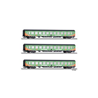 Tillig 01066 Reisezugwagen-Set, FLIXTRAIN, Bauart Halberstadt, Ep. VI  Spur TT