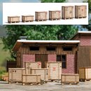 Busch 1811 Paletten mit Holzkisten, 6 Paletten, 6 Kisten...
