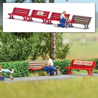 Busch 7978 A-Set: Sitzbank steichen H0 Spur
