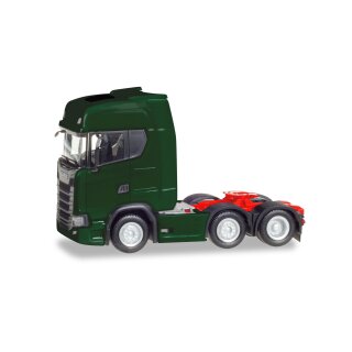 *Herpa 307543-003 Scania CS 20 HD 6x2 Zugmaschine, moosgrün  Maßstab 1:87