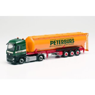 *Herpa 313810 MB Actros StSp 2,5, Silo-Sattelzug, Peterburs  Maßstab 1:87