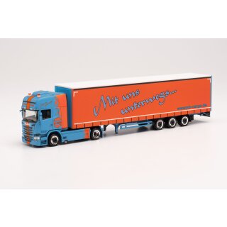 *Herpa 314800 Scania R `13 TL Lowliner Gardinenplanen-Sattelzug, MB Cargo Maßstab 1:87