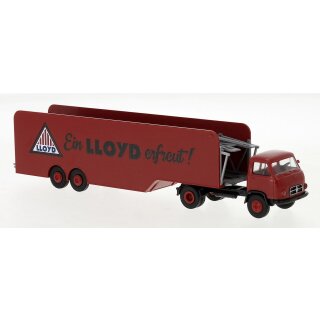 Brekina 43227 Borgward B 655 Autotransporter, Lloyd, 1960 Maßstab: 1:87