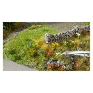 Noch 06805 Blumen, 250 Stück, grün-gelb, blau-weiß, Heide, Korn, Lavendel