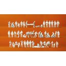 Preiser 16362 Rettungsdienst, 52 unbemalte Figuren  Spur H0