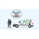 Preiser 33267 Schornsteinfeger, Volkswagen Caddy  Spur H0