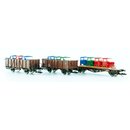 Hädl 115513 3er Set offene Güterwagen mit...