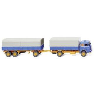 Wiking 041604 MAN Pausbacke Pritschenhängerzug  Maßstab 1:87