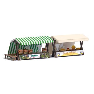 Busch 1822 Marktstände Gurken/Käse Spur H0