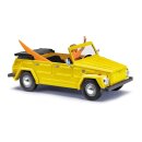 *Busch 52721 VW 181 Kurierwagen mit Fahrer+Surfbret, 1970...