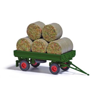 Busch 53009 Anhänger IFA HW 60 mit Strohballen, HD, 1985  Maßstab 1:87