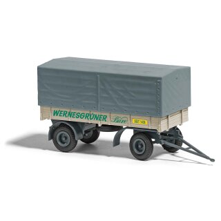 Busch 53355 Anhänger IFA HL 80 mit Plane, Wernesgrüner , 1967  Maßstab 1:87
