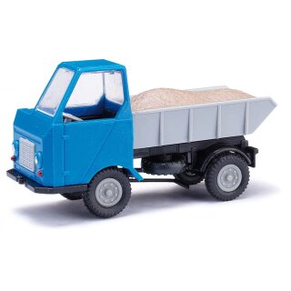 Busch 210013501 Multicar M22 Muldenkipper mit Kiesladung, blau  Maßstab 1:87