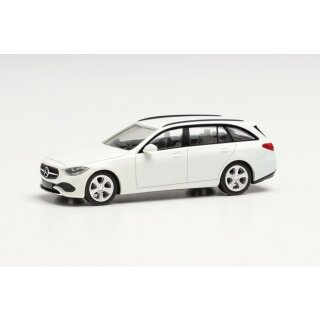 Herpa 421010 MB C-Klasse T-Modell, polarweiß  Maßstab 1:87