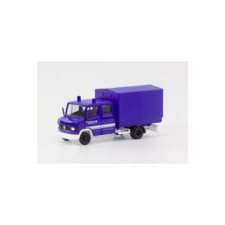 Herpa 094801 MB T2 Doppelkabine mit Plane, THW  Maßstab 1:87