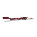 Herpa 076371-008 Semitieflader mit Rampen 3-achs, weinrot...