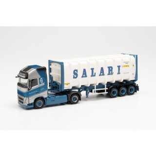 Herpa 314718 Volvo FH Gl. 2020 30 ft. Bulkcontainer-Sattelzug, Salan (NL) Maßstab 1:87