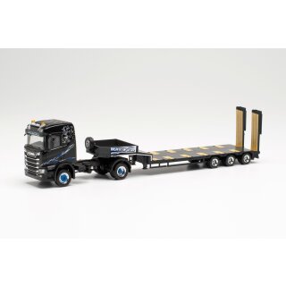 *Herpa 315128 Scania CR ND 4x4 Tieflade-Sattelzug, Wagner Mitteleschenbach  Maßstab 1:87