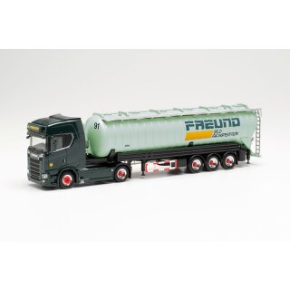 Herpa 315166 Scania CS 20 HD Saugsilo-Sattelzug, Spedition Freund  Maßstab 1:87