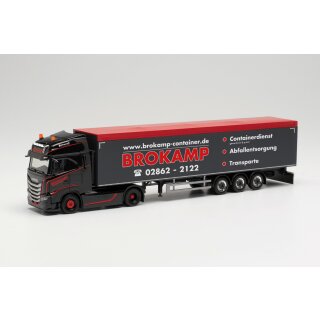Herpa 315333 Iveco S-Way Schubboden-Sattelzug, Brokamp  Maßstab 1:87