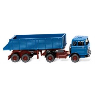 Wiking 067709 MB Hinterkippersattelzug, azurblau  Maßstab 1:87