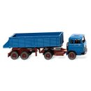 Wiking 067709 MB Hinterkippersattelzug, azurblau...