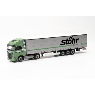 Herpa 315227 Iveco S-Way LNG Gardinenplanen-Sattelzug 15m, Stöhr  Maßstab 1:87