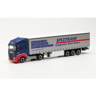 *Herpa 315258 Iveco S-Way LNG Gardinenplanen-Sattelzug, Spezitrans  Maßstab 1:87