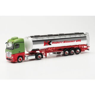 Herpa 315395 MB Actros StSp Jumbochromtank-Sattelzug. Hubert Klaesener  Maßstab 1:87