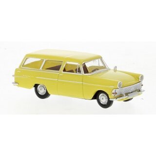 Brekina 20136 Opel P2 Caravan, gelb, 1960, Maßstab: 1:87