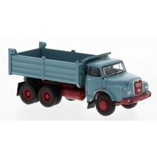 Brekina 78101 MAN 26.280 DHAK, türkis, rot, 1972 Maßstab: 1:87