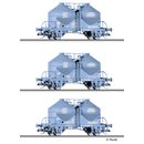 Tillig 01058 3er Set Staubsilowagen, DR, Ep.IV  Spur TT