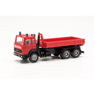 Herpa 097178 Unic Magirus Abrollmulden-LKW, Feuerwehr  Maßstab 1:87