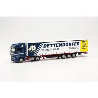 Herpa 315920 MAN TGX GX Gardinenplanen-Sattelzug, Dettendorfer  Maßstab 1:87